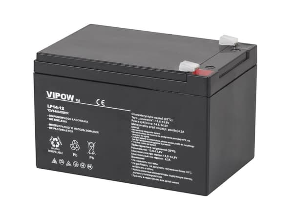 VIPOW gel batteri 12V 14Ah