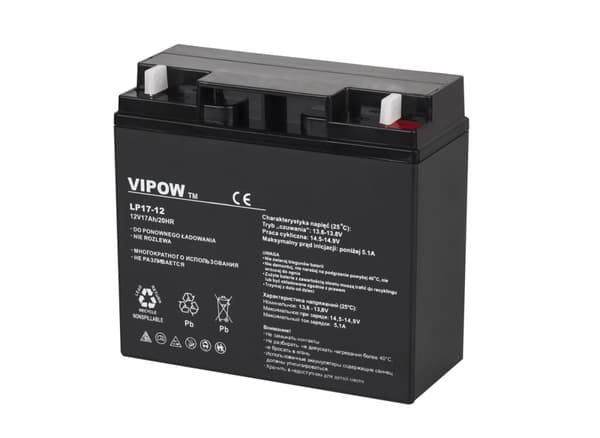 VIPOW gel batteri 12V 17,0Ah