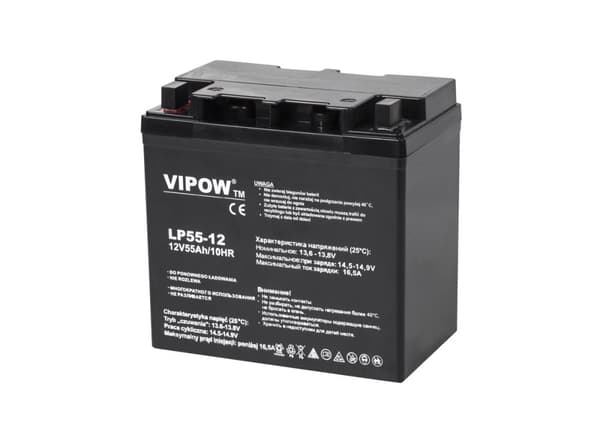 VIPOW gel batteri 12V 55Ah