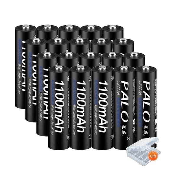 Genopladelige AAA-batterier, 1100mAh kapacitet, Ni-MH-teknologi, 20 stk AAA batteri
