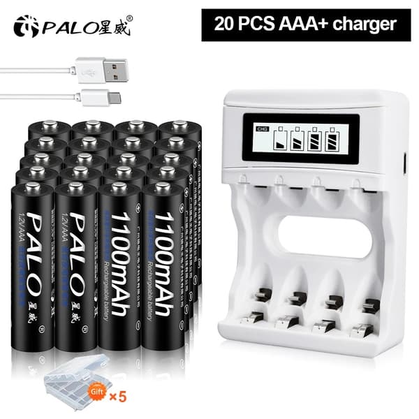Genopladeligt AAA-batteri, 12V 1100mAh kapacitet, inkluderer batteriholder., Grøn, 12V