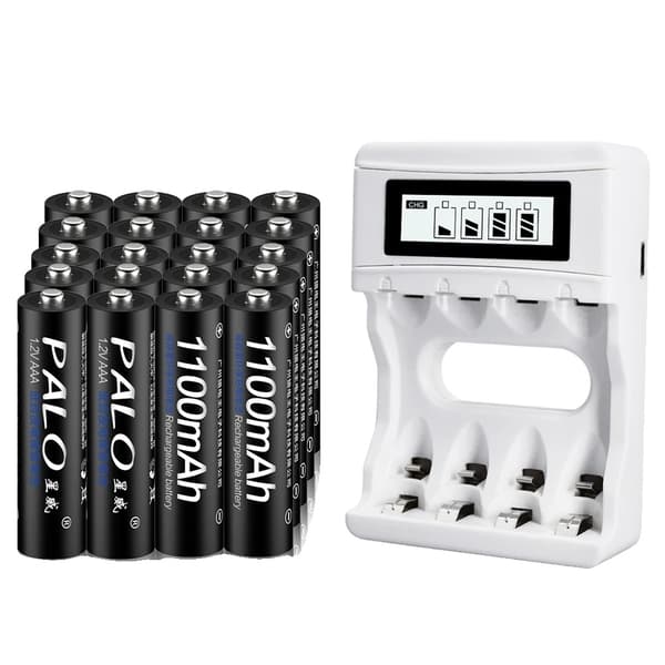Genopladeligt AAA-batteri, 12V 1100mAh kapacitet, inkluderer batteriholder., Grøn, 12V