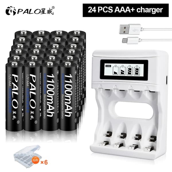 Genopladeligt AAA-batteri, 12V 1100mAh kapacitet, inkluderer batteriholder., Grøn, 12V