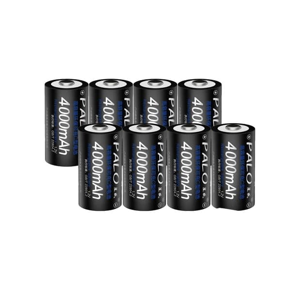 Genopladelige C-størrelse batterier, 4000mAh kapacitet, Ni-MH teknologi, 12V, 8PCS C-størrelse batteri