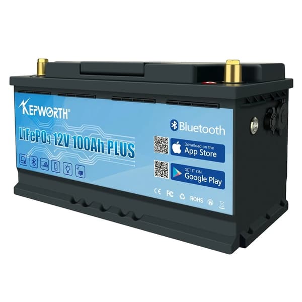 Opbevaringsbatteri, 12V 100Ah kapacitet, 6000 cyklusser, 12V 100Ah Bluetooth