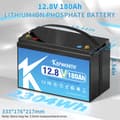 Miniatyrbillede 2 af 2: LiFePO4 batteri, 180Ah kapacitet, indbygget 100A BMS, 12V 180Ah
