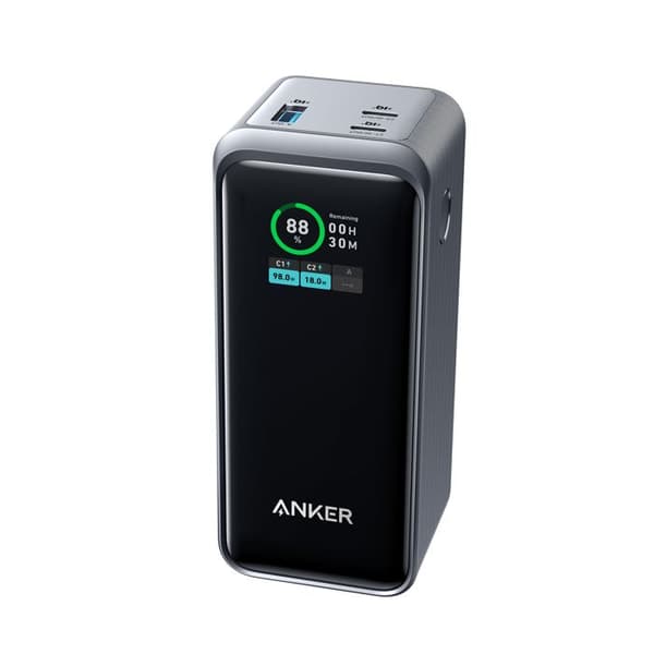 Batteri Extern - ANKER - Prime - 20000 mAh - 200 W - 3 USB-C/A-portar Svart