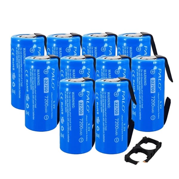 LiFePO4-batteri 32700, kapacitet 7200mAh, hög urladdningshastighet 30A, 8 stycken 32700