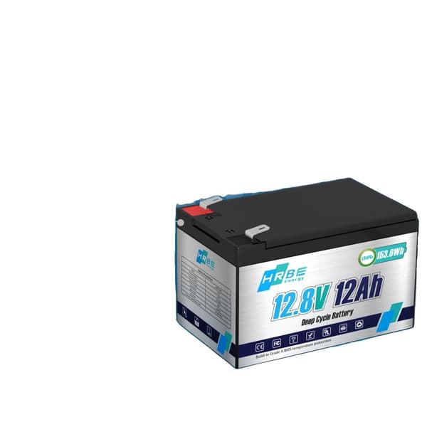 12,8V LiFePo4 batteri, høj cykluslevetid, robust ydeevne,12V 12Ah
