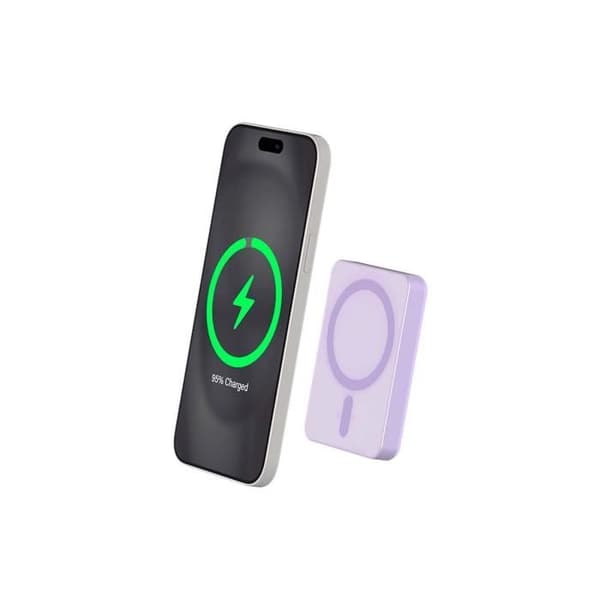 Powerbank 5000mAh kompatibel MagSafe Induction 15W Violet Force Power
