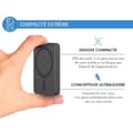 Miniatyrbild 3 av 4: Powerbank 5000mAh kompatibel MagSafe Induction 15W Black Force Power