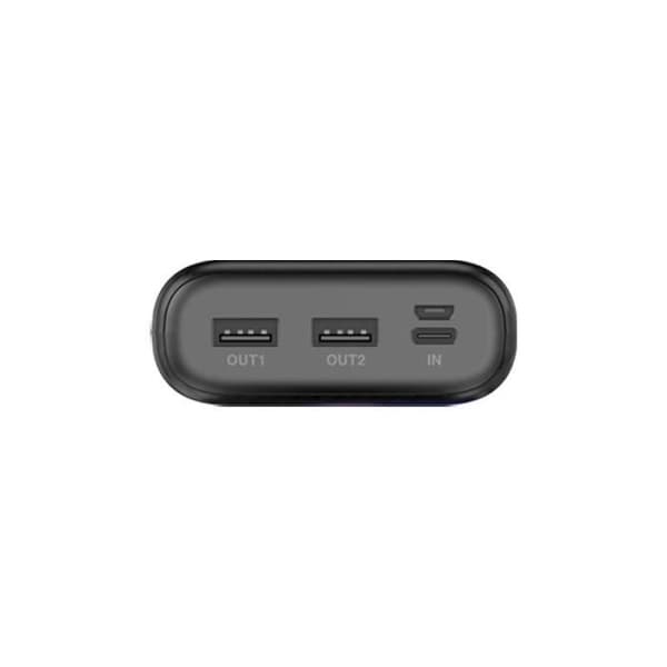 Externt batteri Strömbank 20000 mAh 2x USB/ USB Typ C / Micro USB 2A med svart LED-skärm