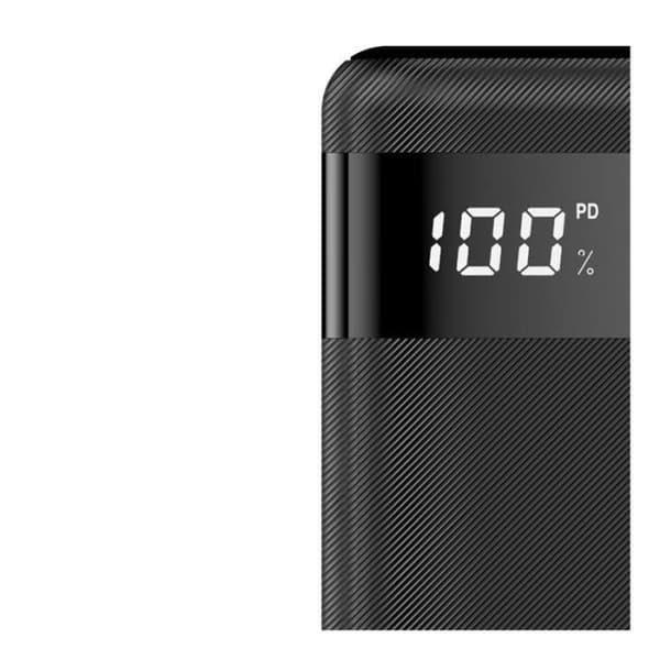 Externt batteri Strömbank 20000 mAh 2x USB/ USB Typ C / Micro USB 2A med svart LED-skärm