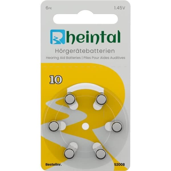 30 Hörapparatbatterier A10 - Batterier 10 P10 PR70 ZL4 Gul -1,45 V - 100 mAh