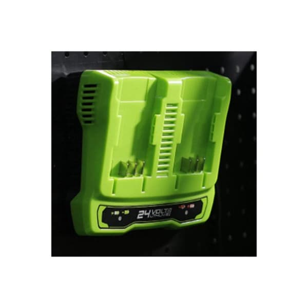 Greenworks Tools Universal Greenworks 24V Dual Slot Batteriladdare G24X2UC4 (Li-Ion 24V 48W Utgång 4A