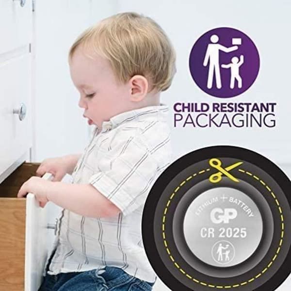 CR2025 Batterier - Paket med 10 batterier | GP Extra | CR 2025 litium 3v batterier - långvarig för bärbara enheter, nyckelringar