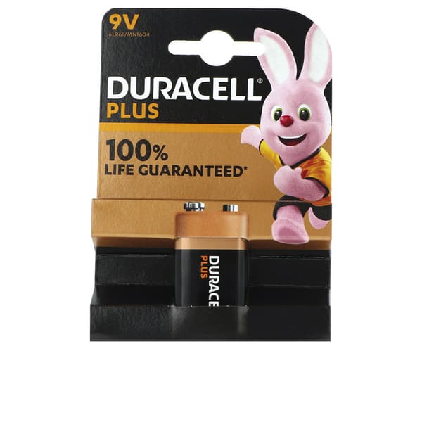 DURACELL PLUS POWER 9V 6LR61/MN1604 battery x 1 unit