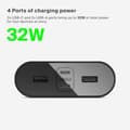 Miniatyrbild 2 av 2: Belkin BoostCharge 4-portars externt batteri - 26000mAh - USB-C Power Delivery Snabbladdning - iPhone