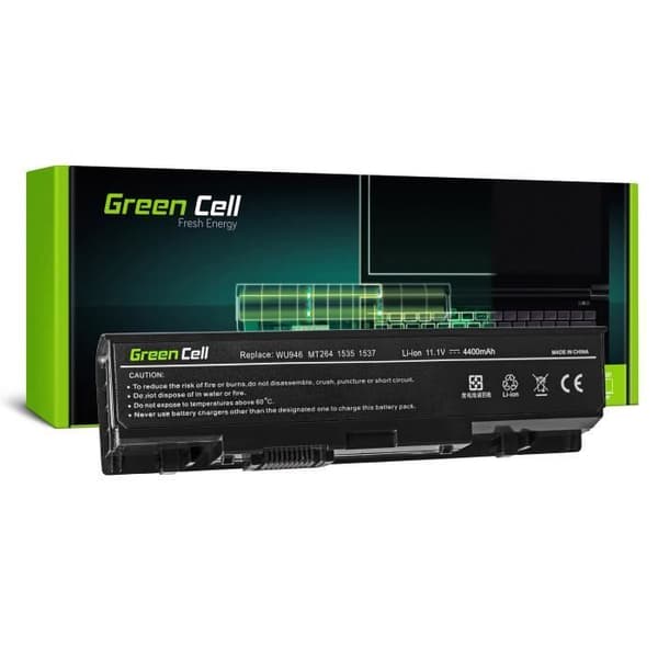 Green Cell WU946 Standard Laptop-batteri för Dell Studio 15 1535 1536 1537 1555 1557 1558 6 Cell 4400mAh 11,1V Laptop