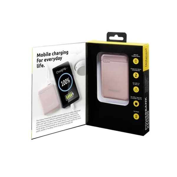 Intenso XS5000 Powerbank 5 000 mAh - Batteri 7313523 Rosa