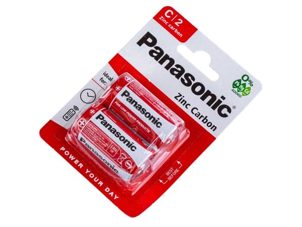Panasonic Zink-Carbon Batteri 1,5V R14 - Blister med 2