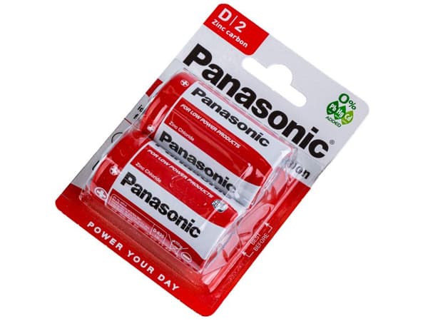 Panasonic Zink-kulstofbatteri 1,5V R20 - Blister med 2