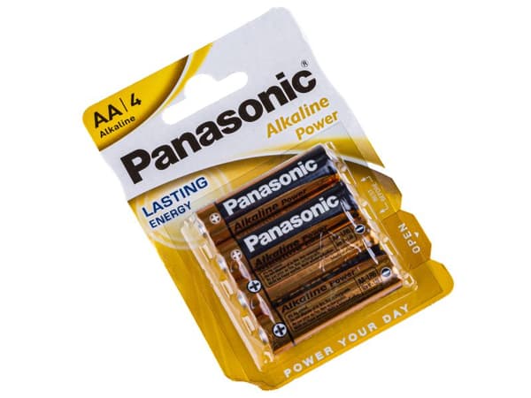 Panasonic 1,5V LR6 AA Alkaline-batteri - Blister med 4
