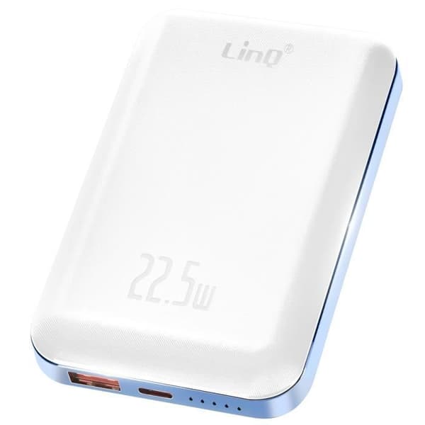 Externt batteri 15W MagSafe 10000 mAh Strömförsörjning 20W LinQ Vit