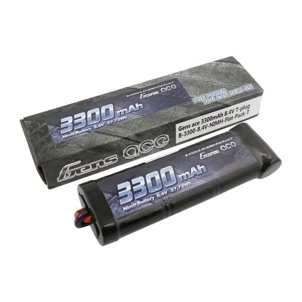 Batteri Gens Ace 3300mAh 8,4V NiMH Flat T Plugg