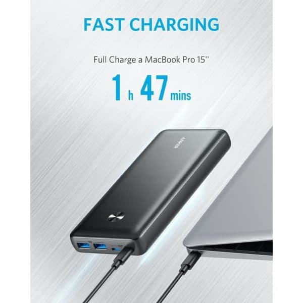 Anker A1291- PowerCore III Elite 25600 - 100W - 2 USB-C, 2 USB-A - Batteri med stor kapacitet