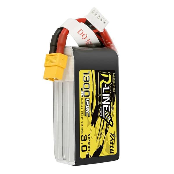 Tattu R-Line versjon 3.0 1300mAh 14,8V 120C 4S1P XT60 batteri