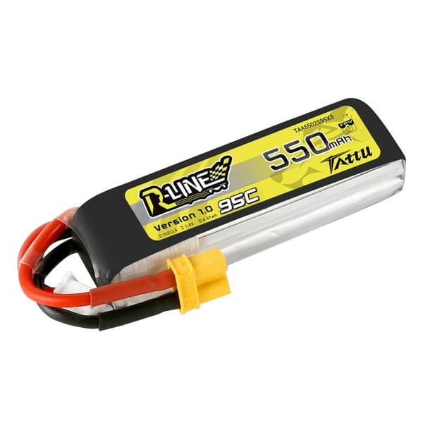 Batteri Tattu R-Line 550mAh 7,4V 95C 2S1P XT30