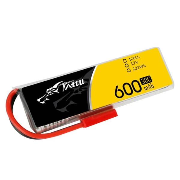 Batteri Tattu 600mAh 3,7V 30C 1S1P JST