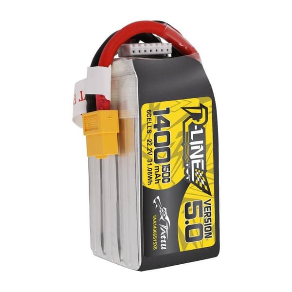 Batteri Tattu R-Line 5.0 1400mAh 22.2V 150C 6S1P XT60