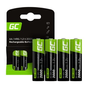 Green Cell genopladelige batterier Sticks 4x AA HR6 2000 mAh