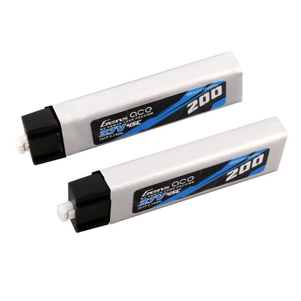 Gens ace 200mAh 3,7V 45C 1S1P Lipo-batteri (2stk)