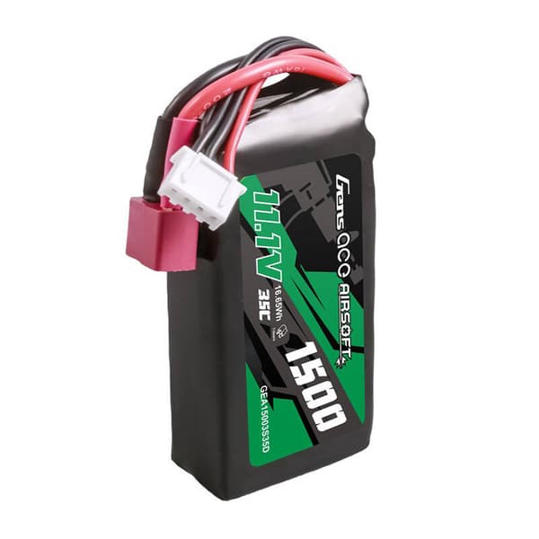 Gens ace 35C 1500mAh 3S1P 11,1V Airsoft Gun Lipo-batteri med T-plugg