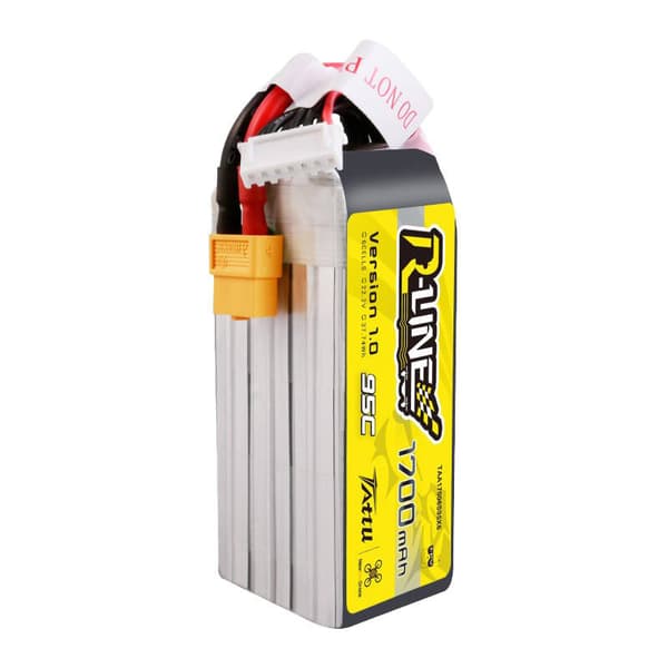 Tattu R-Line 22,2V 1700mAh 6S 95C Lipo-batteri med XT60-kontakt