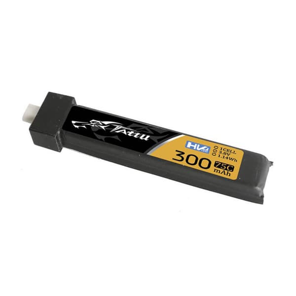 Tattu LiPo 300mAh 3.8V 75C 1S1P HV BT2.0.5 batteri (5 stk)
