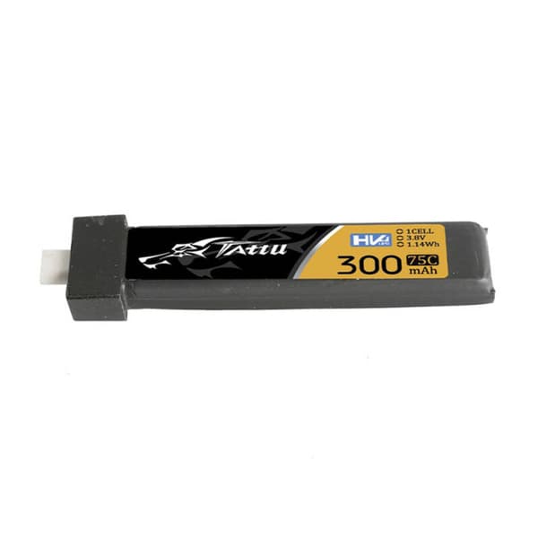 Tattu LiPo 300mAh 3.8V 75C 1S1P HV BT2.0.5 batteri (5 stk)
