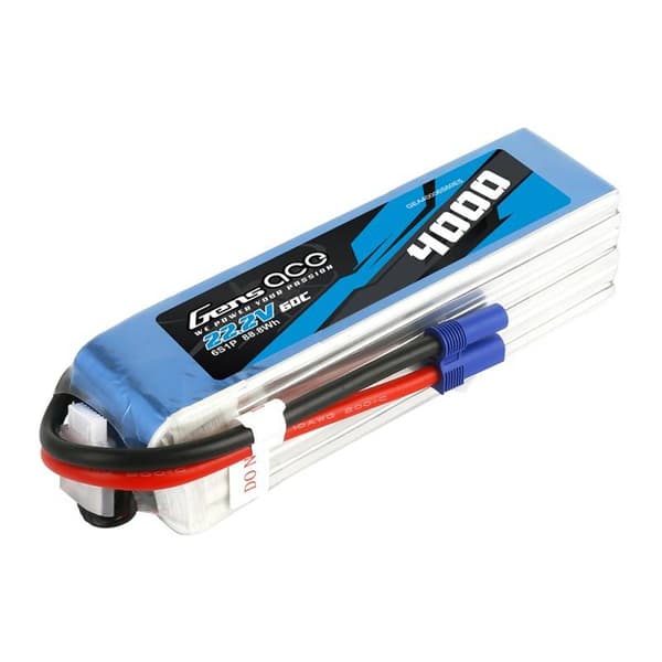 Gens Ace 4000mAh 22,2V 60C 6S1P EC5 batteri