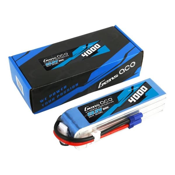 Gens Ace 4000mAh 22,2V 60C 6S1P EC5 batteri