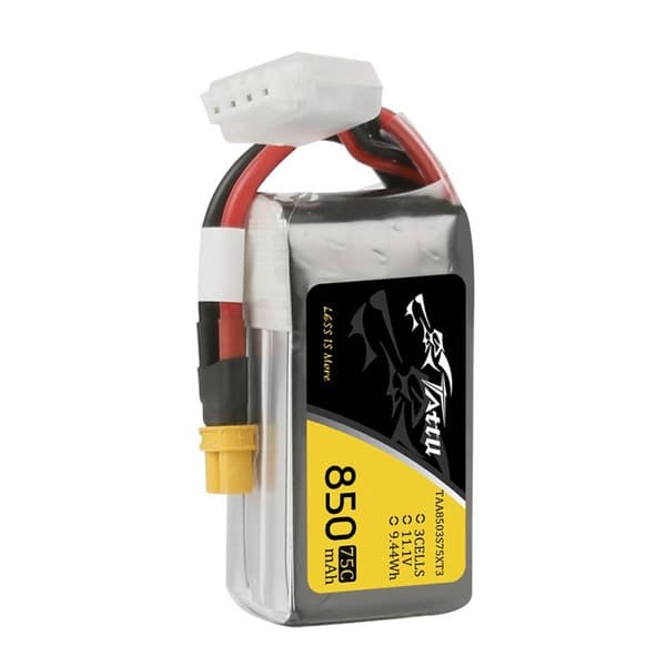Tattu 850mAh 11,1V 75C 3S1P batterikontakt XT30
