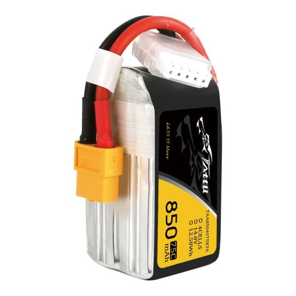 Tattu 850mAh 14,8V 75C 4S1P XT60 batteri