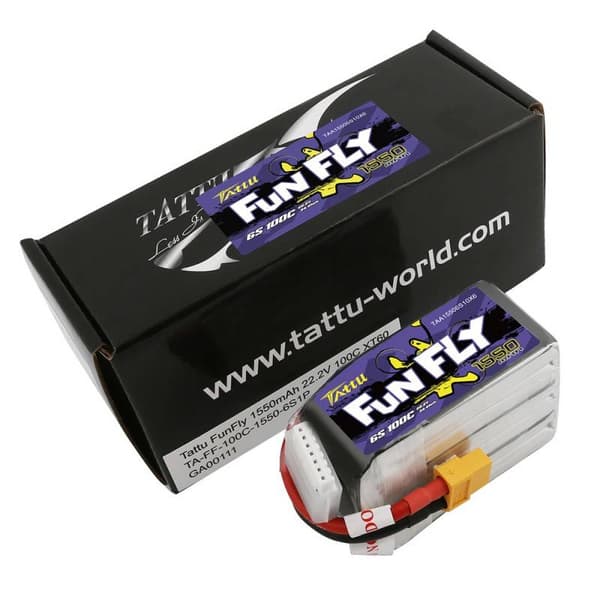 Tattu Funfly 1550mAh 22,2V 100C 6S1P XT60 batteri