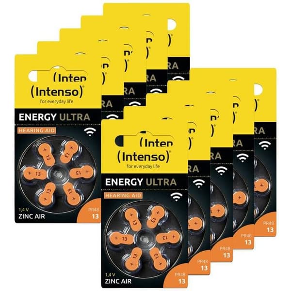 Intenso Hörapparatbatteri PR48-13 1,45 V 60 st 230 mAh zink-luft 7504426MP