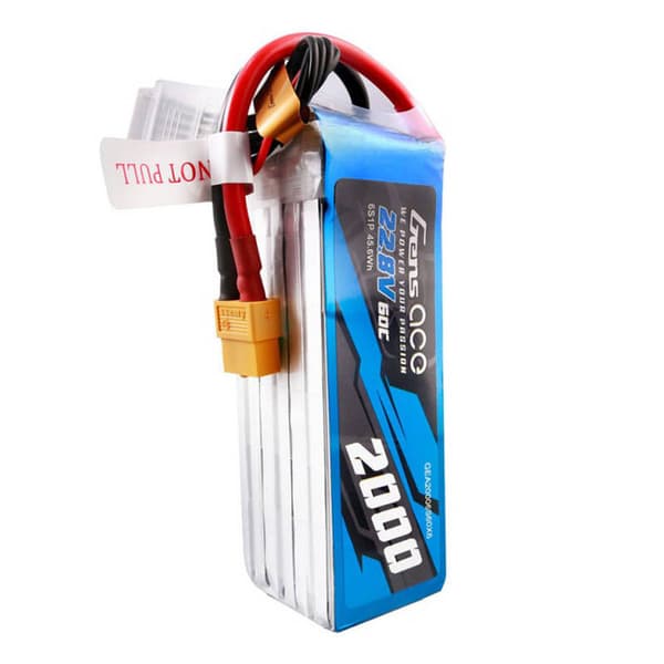 Gens ace 2000mAh 22,8V 60C 6S1P högspänningslipo-batteripaket med XT60-kontakt