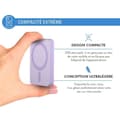 Miniatyrbild 4 av 4: Powerbank 5000mAh kompatibel MagSafe Induction 15W Violet Force Power