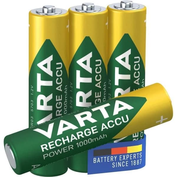Varta Accu Power 1000 mAh AAA LR3 x4 uppladdningsbart batteri