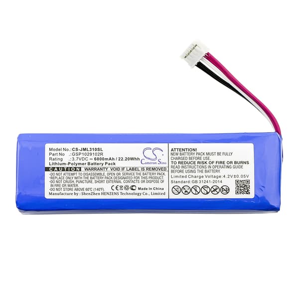 Suuren kapasiteetin akku JBL Charge 2, 2+ ja 3 (2015-versio) -laitteisiin